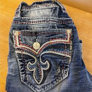 Men’s Stylish Blue Embroidered Jeans